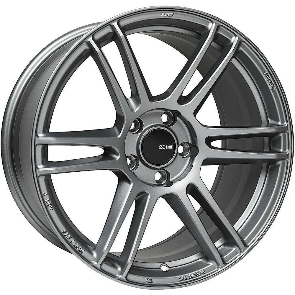 Enkei TSR-6 5x114.3 18” Wheels in Titanium Gray.