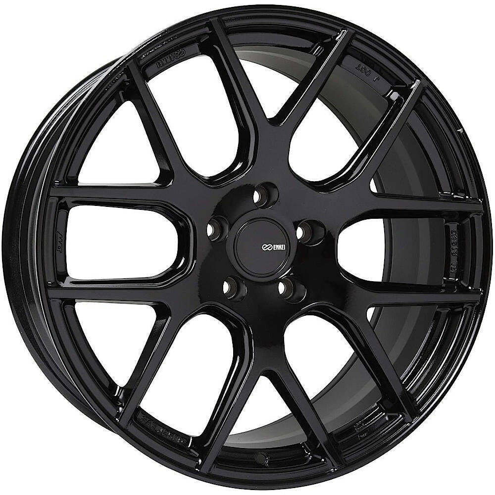 Enkei XM-6 5x114.3 17” 72.6 Hub Wheels in Gloss Black.