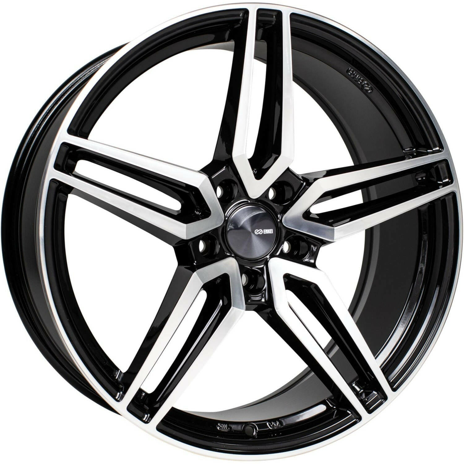 Enkei Victory 5x114.3 20” Wheels in Gloss Black with Machined Spoke Faces.