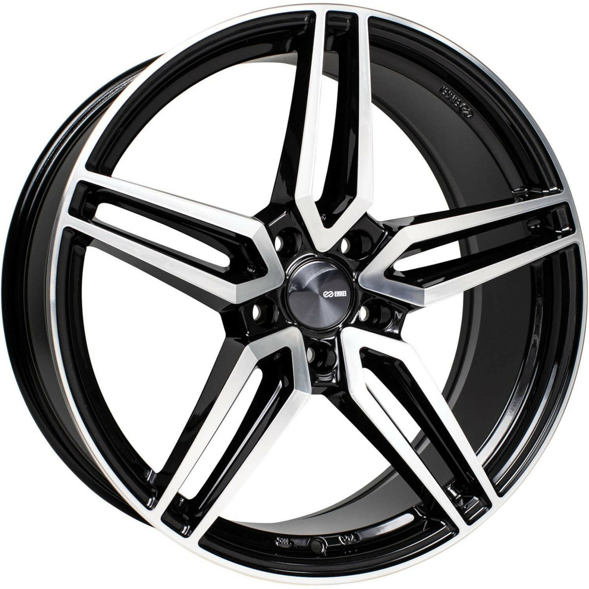 Enkei Victory 5x114.3 19” Wheels in Gloss Black with Machined Spoke Faces.