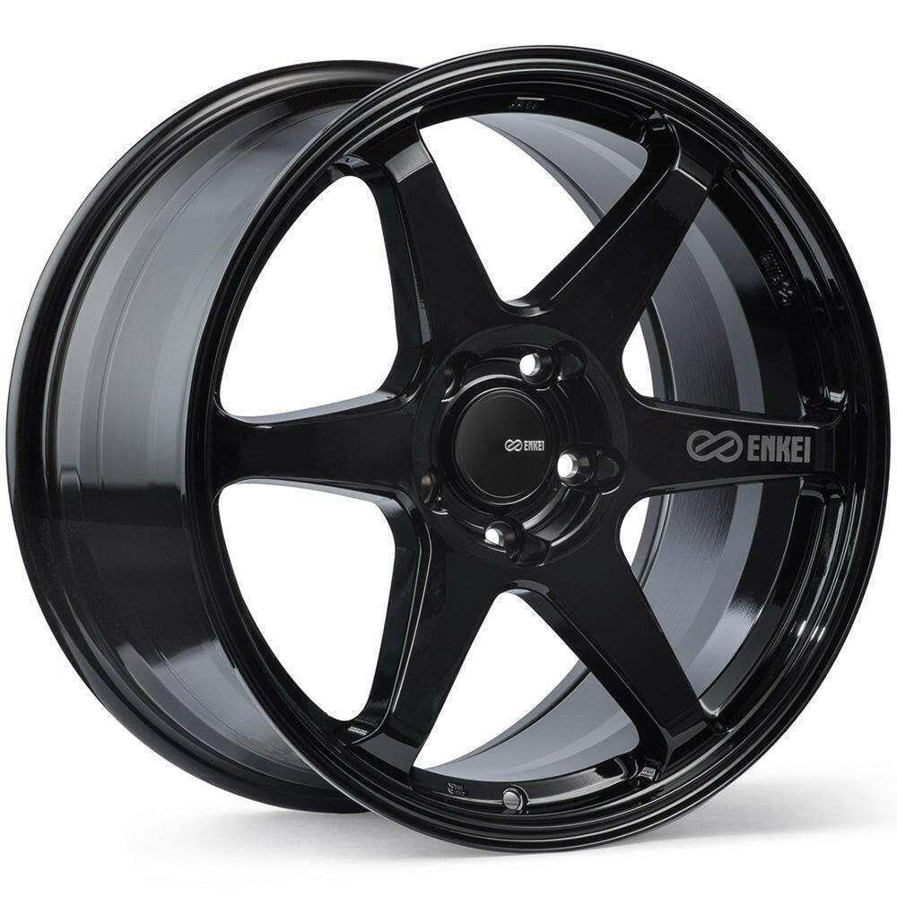 Enkei T6R 5x114.3 17” Wheels in Gloss Black.