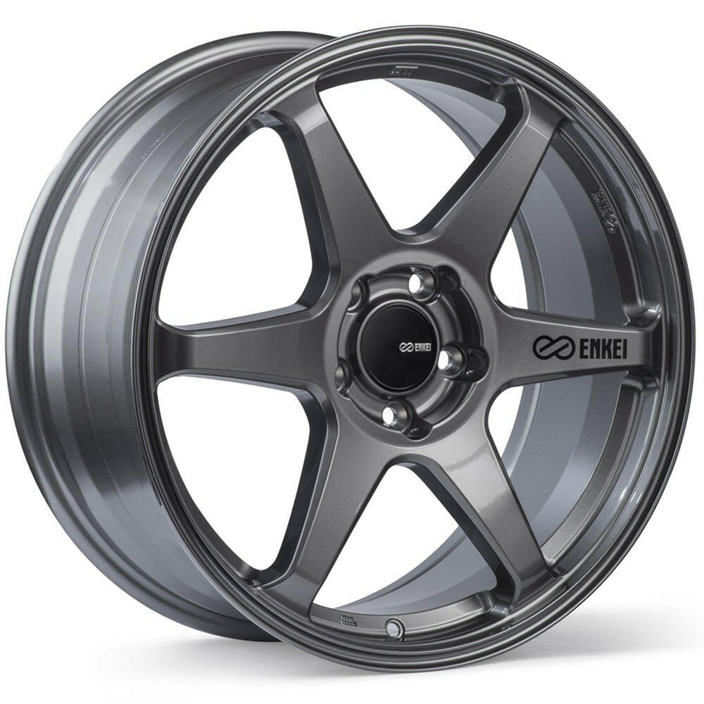 Enkei T6R 5x114.3 18” Wheels in Gloss Gunmetal.