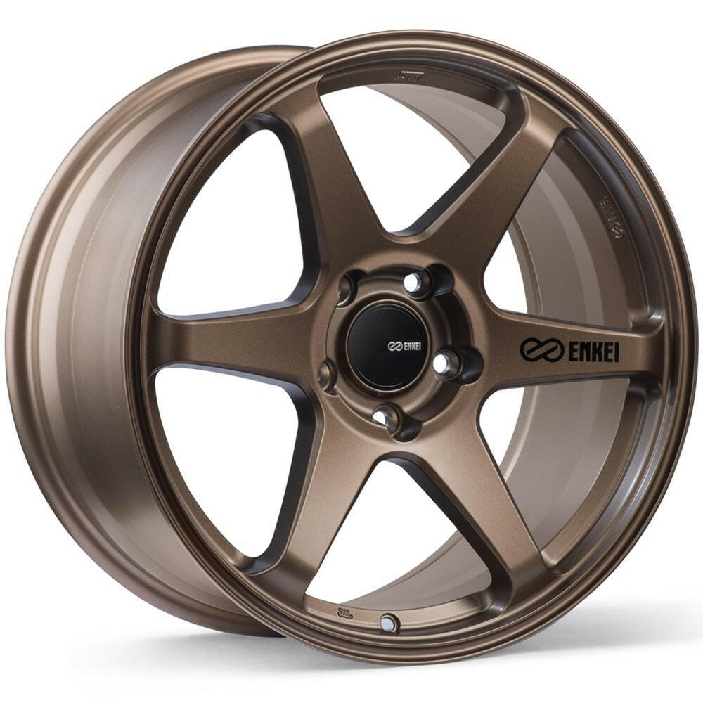 Enkei T6R 5x114.3 18” Wheels in Matte Bronze.