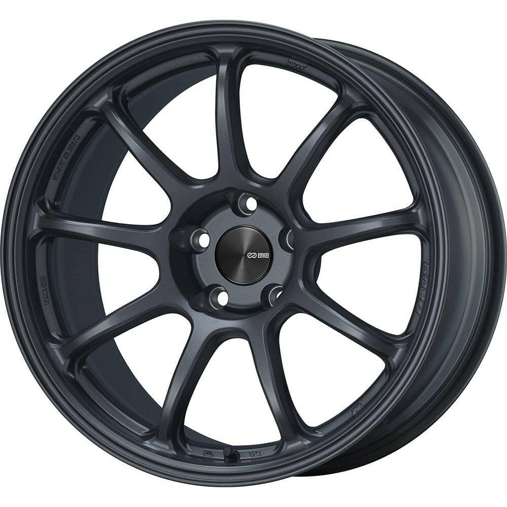 Enkei PF09 5x114.3 17” Wheels in Matte Gunmetal.