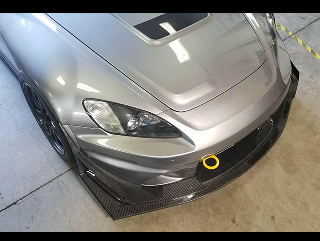 EVS Tuning Yellow Front Tow Hook - 00-09 S2000 w/Voltex Bumper.