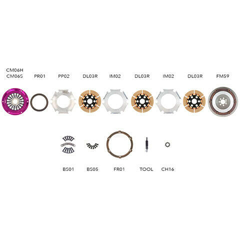 Exedy Stage 5 Triple Disc Cerametallic Clutch Kit | 2008-2015 Mitsubishi Evo X GSR (MM063HB).