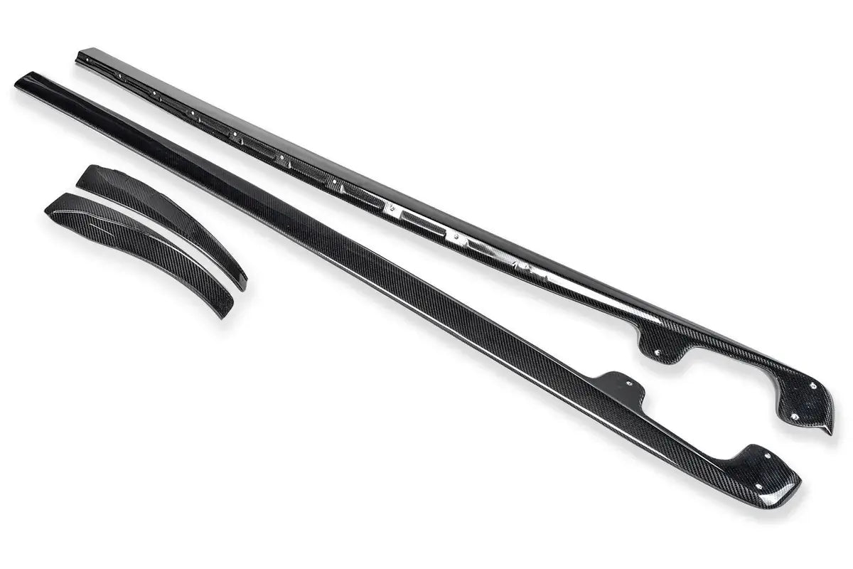 Carbon Fiber Side Skirts W/ Mud Flaps - Corvette C6.