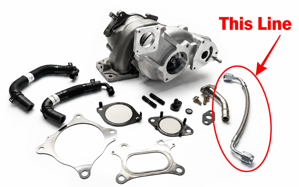 MDR Oil Feed line for K20C1 MDR Turbos
