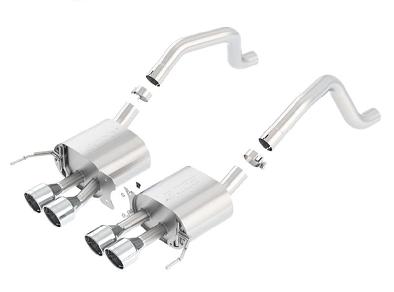 Borla 15 Chevy Corvette C7 ZO6 6.2L w/o AFM NPP S-Type Quad RD RL IC Tips Center Rear Exit Exhaust