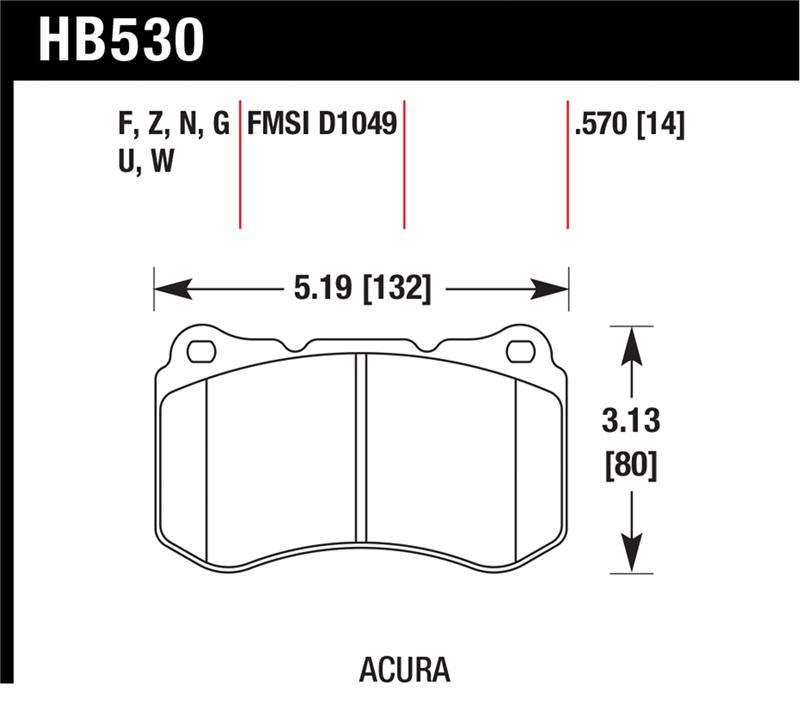 Hawk 07-08 Acura TL 3.5L / 04-08 TL 3.2L Type S HPS Street Front Brake Pads