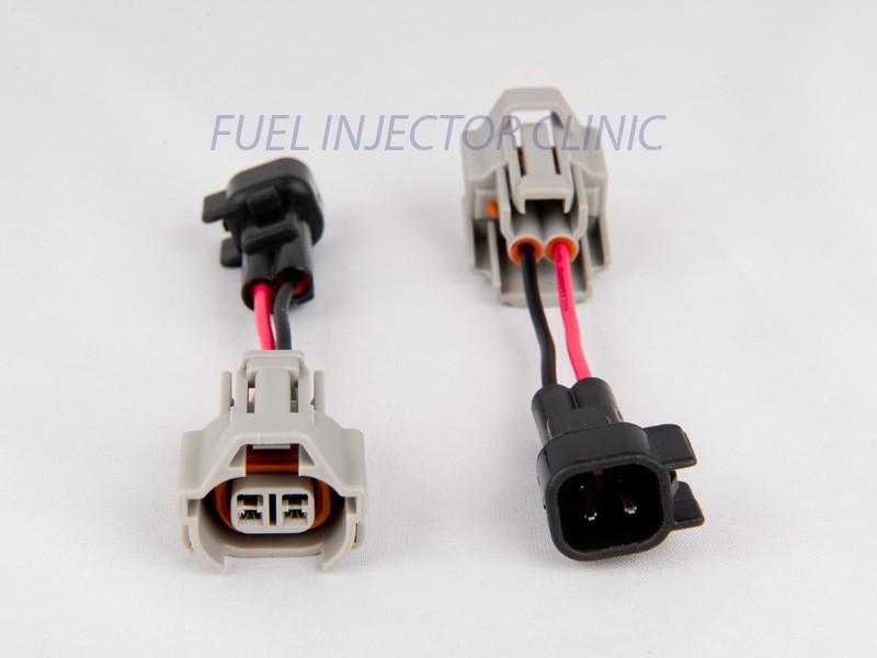 Fuel Injector Clinic Set of 8 Denso (female) to US Car/EV6 (male) Injector Plug Adapters / PADPDtoU8