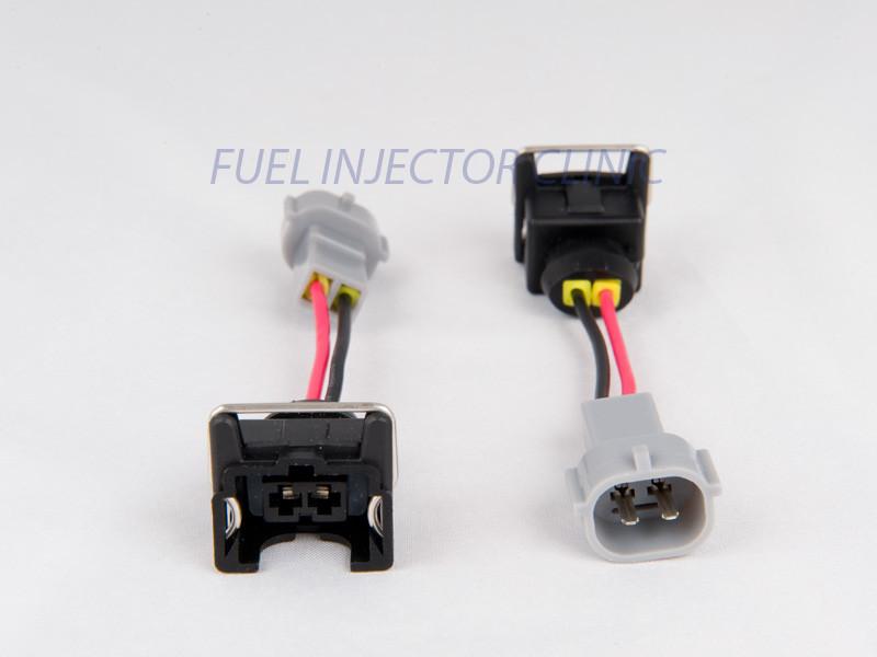 Fuel Injector Clinic Set of 6 Jetronic/EV1 Female to Denso Male Injector Plug Adapters (PADPJtoD6)