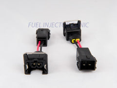 Fuel Injector Clinic Set of 4 Jetronic/EV1 (Female) to Honda OBD2 (Male) Injector Plug Adapters / PADPJtoH4