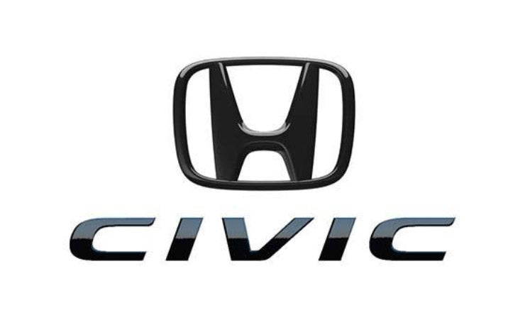 Genuine Honda 2016-2021 Civic Sedan Gloss Black H-Mark & Civic Emblem Set