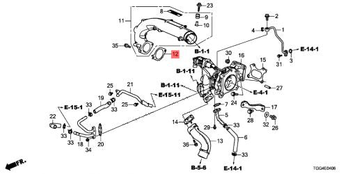 Genuine Honda 2017-2021 Civic Type-R FK8 Turbocharger Joint Inlet Pipe Gasket