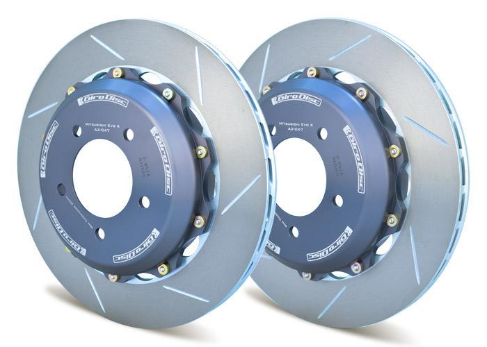 Girodisc Slotted 2pc Rear Brake Rotor Set | 2008-2015 Mitsubishi Evo X (A2-047)