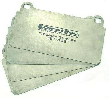 Girodisc Front Titanium Pad Shields | 2008-2015 Mitsubishi Evo X (TS-1001).