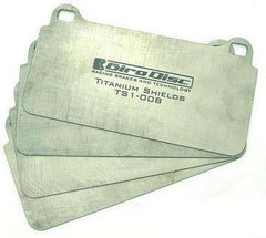 Girodisc Front Titanium Pad Shields | 2008-2015 Mitsubishi Evo X (TS-1001).