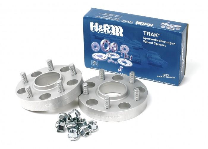 H&R Trak+ 10mm DR Spacer Bolt Pattern 5/130 CB 71.6mm Bolt Thread 14x1.5 - Silver