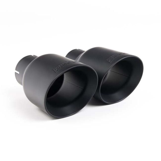 Milltek Resonated Turboback Exhaust System w/ Hi-Flow Sports Pipe &amp; Cerakote Black Tips for 8V Audi S3 Quattro (3-door)