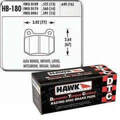 Hawk Performance DTC-70 Rear Brake Pads | Multiple Fitments (HB180U.560).
