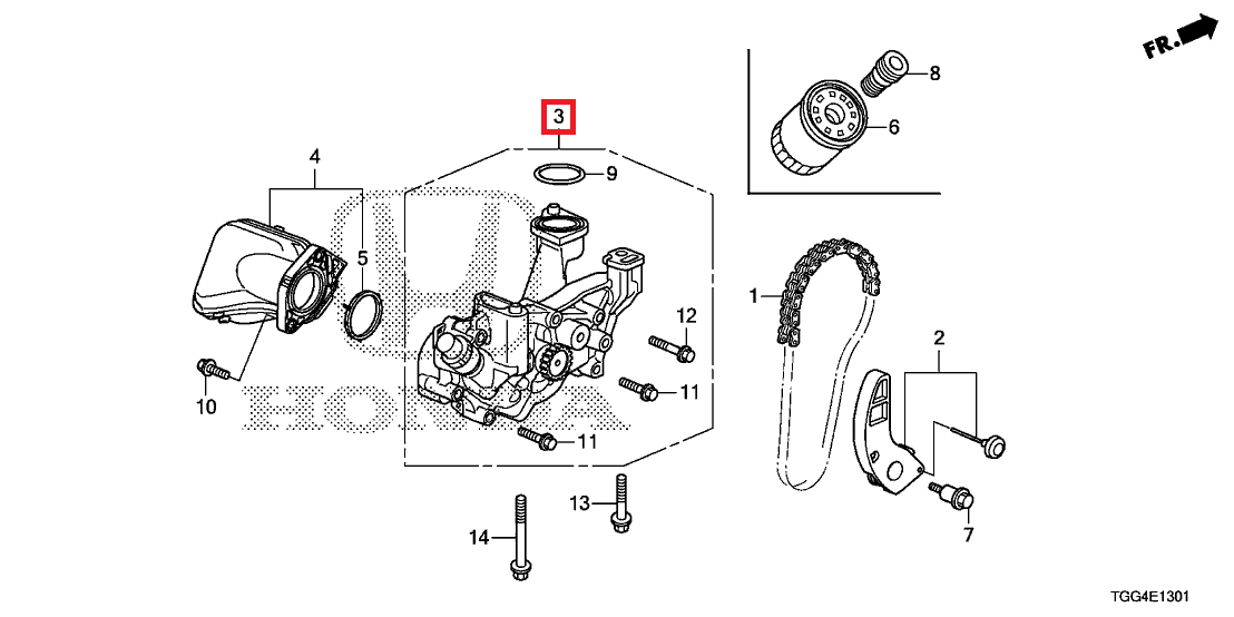 Honda OEM Oil Pump Assembly | 2017-2021 Honda Civic Type-R (15100-RPY-G01).