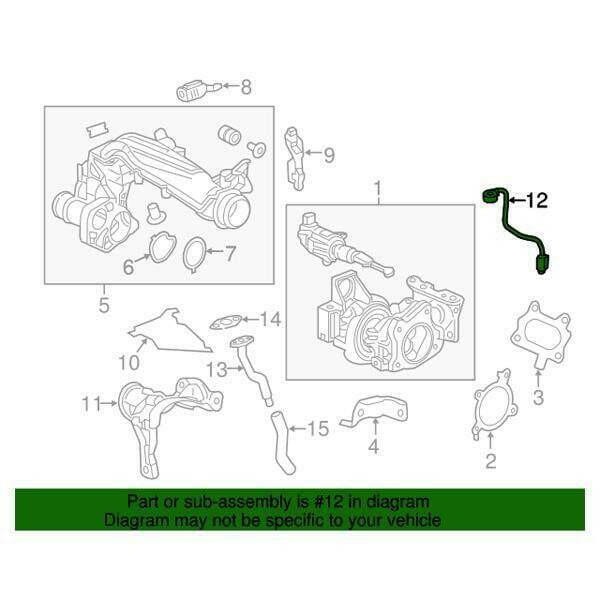 Honda OEM Turbo Oil Feed Pipe | 2016-2021 Honda Civic 1.5T/Si (15530-59B-000).