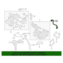 Honda OEM Turbo Oil Feed Pipe | 2016-2021 Honda Civic 1.5T/Si (15530-59B-000).