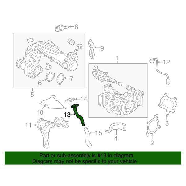 Honda OEM Turbo Oil Return Pipe Gasket | 2016-2021 Honda Civic 1.5T/Si (15540-59B-000).