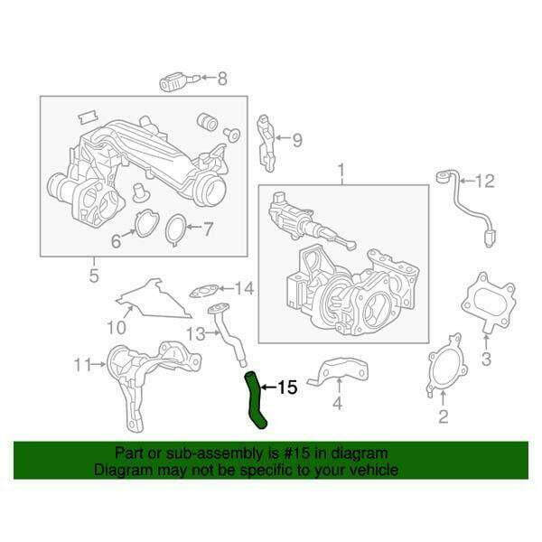 Honda OEM Turbo Oil Return Hose | 2016-2021 Honda Civic 1.5T/Si (15542-59B-003).