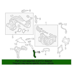 Honda OEM Turbo Oil Return Hose | 2016-2021 Honda Civic 1.5T/Si (15542-59B-003).