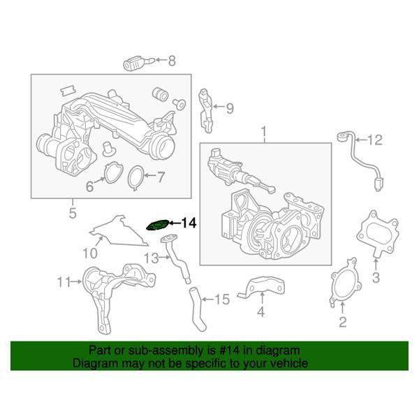 Honda OEM Turbo Oil Return Pipe Gasket | 2016-2021 Honda Civic 1.5T/Si (15544-59B-003).