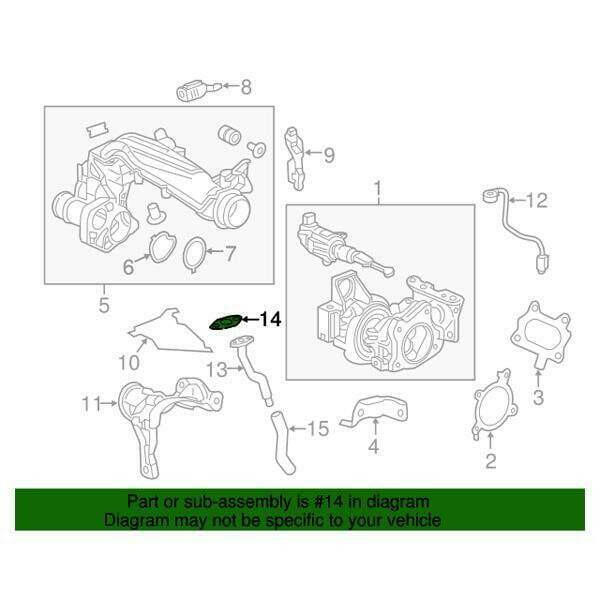 Honda OEM Turbo Oil Return Pipe Gasket | 2016-2021 Honda Civic 1.5T/Si (15544-59B-003).