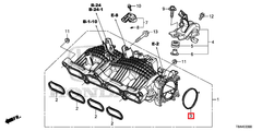 Honda OEM Throttle Body Gasket | 16-21 Honda Civic 1.5T/Si & 18-19 Accord 1.5T (17107-5AA-004).