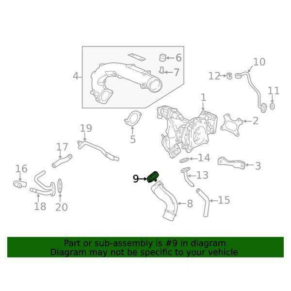 Honda OEM Turbo Outlet Gasket | 2017-2021 Honda Civic Type-R (17285-RPY-G01).