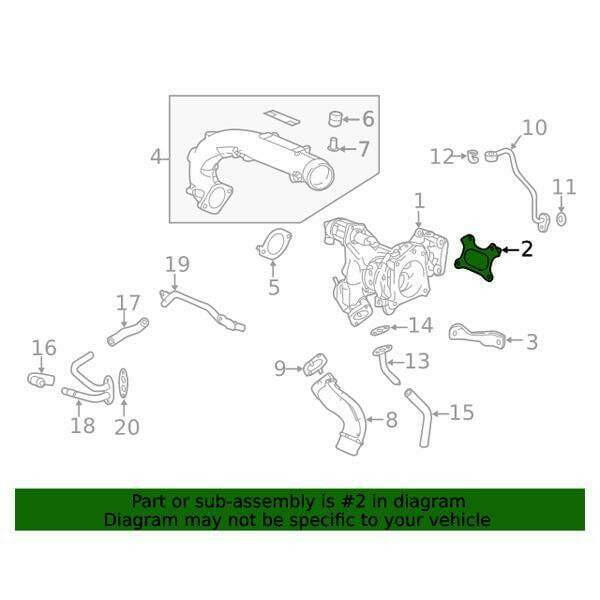 Honda OEM Turbo Gasket A | 2017-2021 Honda Civic Type-R (18233-RPY-G01).