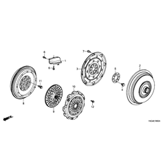 Honda OEM Flywheel | 2016-2021 Honda Civic 1.5T non-Si (22100-5CC-003).
