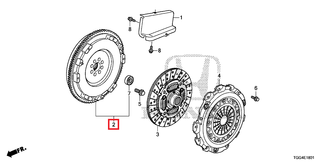 Honda OEM Flywheel | 2017-2021 Honda Civic Type-R (22100-5DE-013).