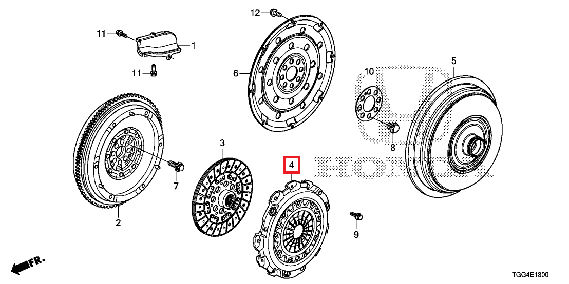 Honda OEM Pressure Plate | 16-21 Honda Civic 1.5T/Si & 18-19 Accord Sport (22300-5CC-003).