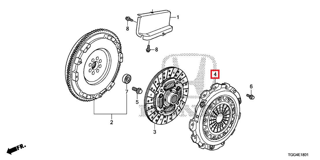 Honda OEM Pressure Plate | 2017-2021 Honda Civic Type-R (22300-5DE-003).