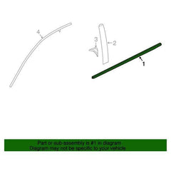 Honda OEM Front Door Window Bottom Molding - Passenger Side | 17-21 Honda Civic Hatch (72410-TEA-T01).