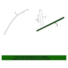 Honda OEM Front Door Window Bottom Molding - Passenger Side | 17-21 Honda Civic Hatch (72410-TEA-T01).