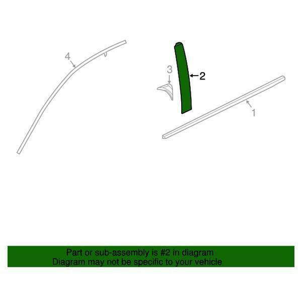 Honda OEM Front Door Window Side Garnish - Passenger Side | 17-21 Honda Civic Hatch (72430-TED-T01).