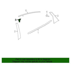 Honda OEM Rear Door Window Corner Garnish - Passenger Side | 16-21 Honda Civic Sedan (72457-TBA-A01).