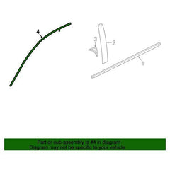 Honda OEM Front Door Window Top Molding - Driver Side | 16-21 Honda Civic Sedan/Hatch (72465-TBA-A01).