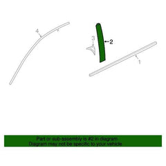 Honda OEM Front Door Window Side Garnish - Driver Side | 17-21 Honda Civic Hatch (72470-TED-T01).