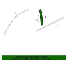 Honda OEM Front Door Window Side Garnish - Driver Side | 17-21 Honda Civic Hatch (72470-TED-T01).