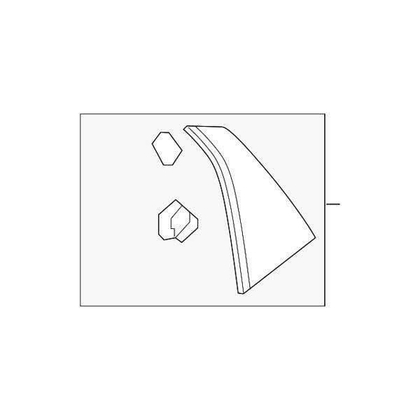 Honda OEM Rear Door Window Quarter Garnish - Passenger Side | 17-21 Honda Civic Hatch (72721-TGG-A01).