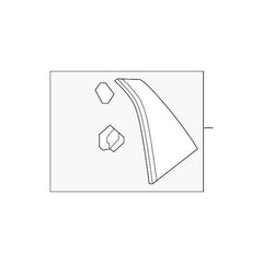 Honda OEM Rear Door Window Quarter Garnish - Passenger Side | 17-21 Honda Civic Hatch (72721-TGG-A01).