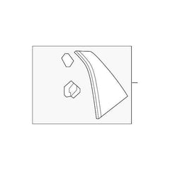 Honda OEM Rear Door Window Quarter Garnish - Driver Side | 17-21 Honda Civic Hatch (72761-TGG-A01).